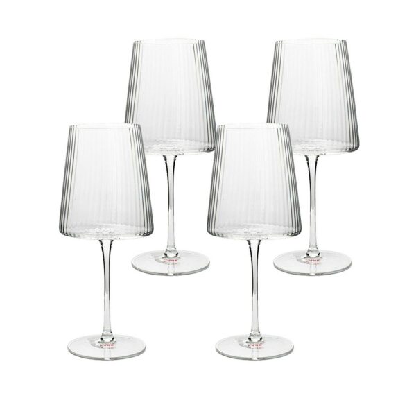 KARE komplet 4 kieliszków do wina RIFFLE  760 ml