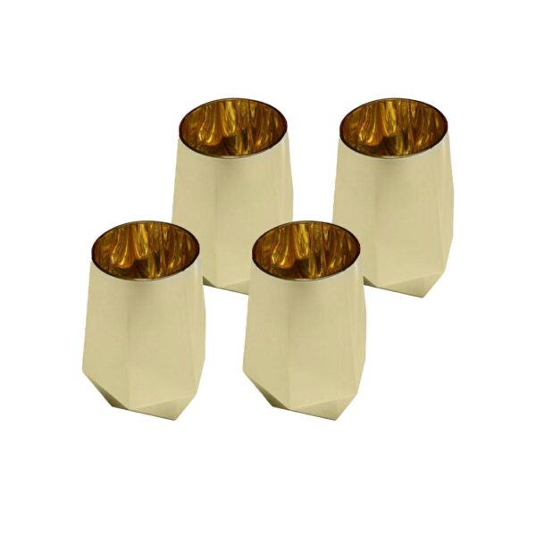 KARE komplet 4 szklanek DIAMOND 510 ml    złoty