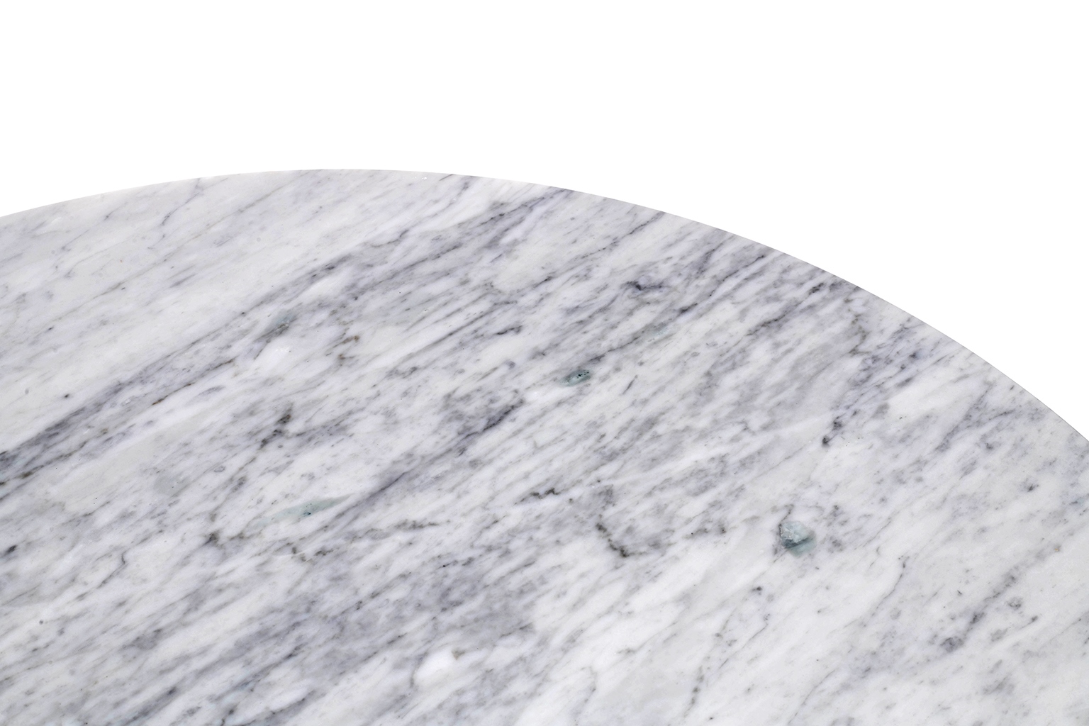 Stół TULIP MARBLE 90 CARRARA biały - marmur, metal - obrazek 3