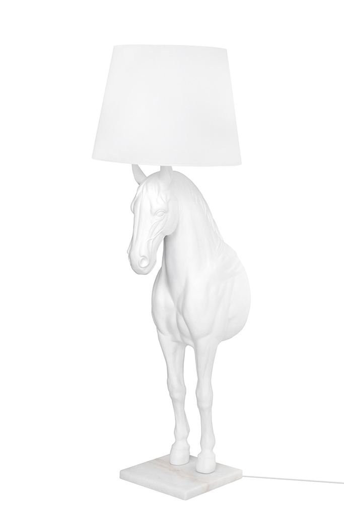 MOOSEE lampa podłogowa KOŃ HORSE STAND S biała - włókno szklane - obrazek 2