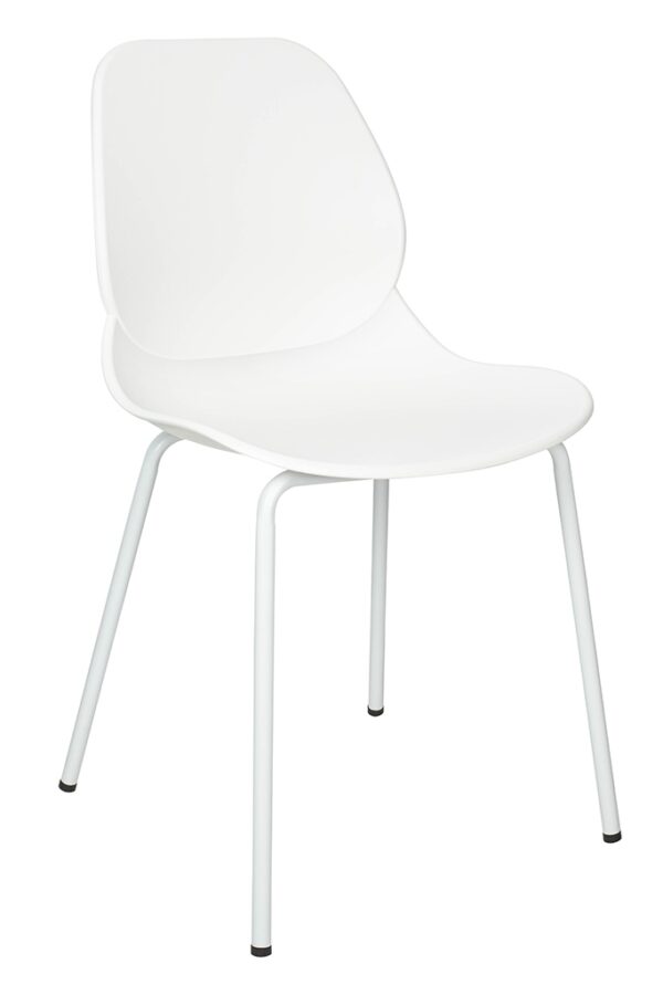 Krzesło ARIA białe - polipropylen, metal