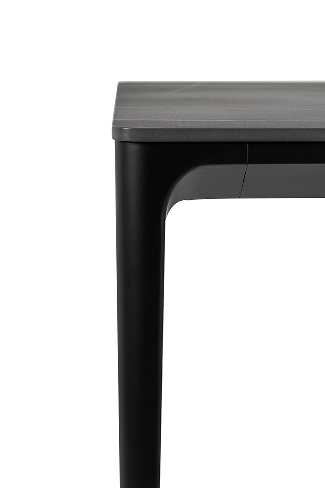 Stół SLIM 200x100 czarny - ceramiczny marmur, aluminium - obrazek 2
