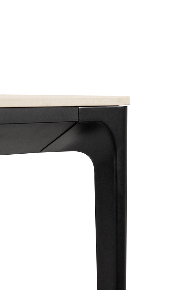 Stół SLIM 240x100 biały, czarny - ceramiczny marmur, aluminium - obrazek 2