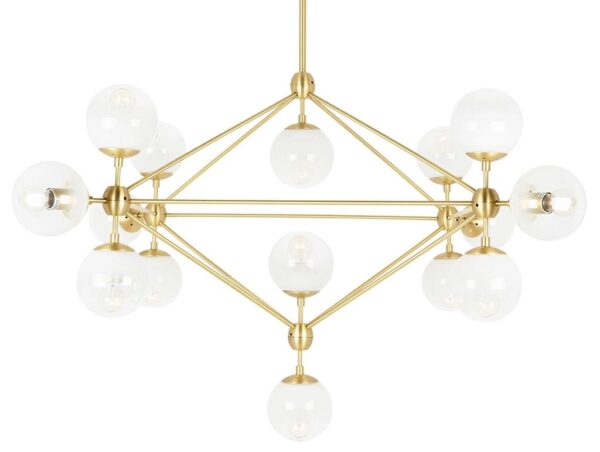 MOOSEE lampa wisząca PLANETARIO 15 GOLD   złota - klosze szronione