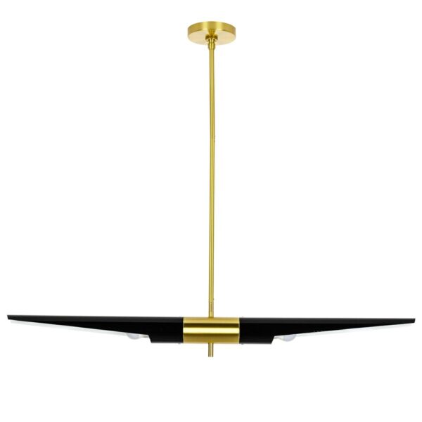 MOOSEE lampa wisząca APOLLO 1 czarna -    szczotkowane złoto