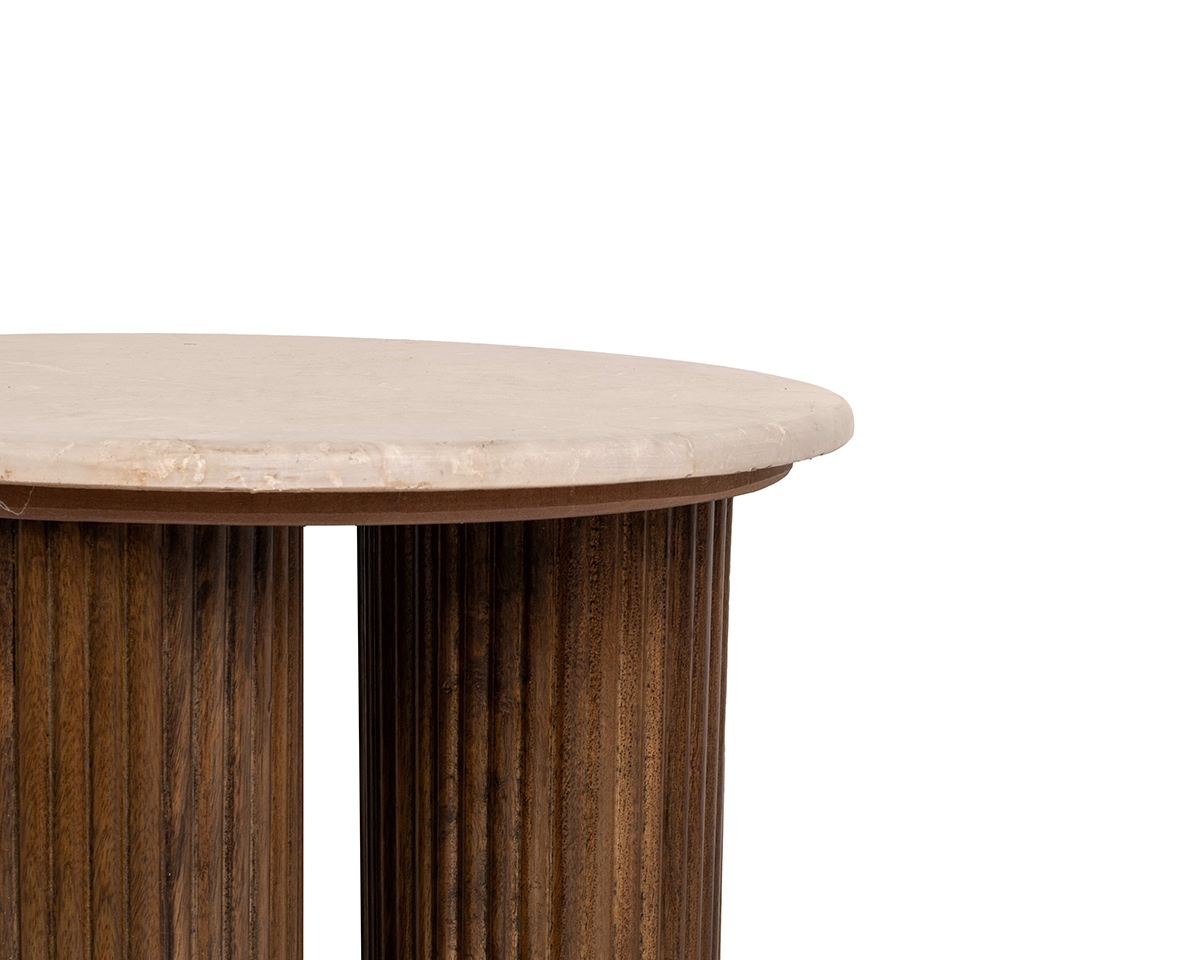 MaMaison stolik RAGNO marmur / drewno - obrazek 2