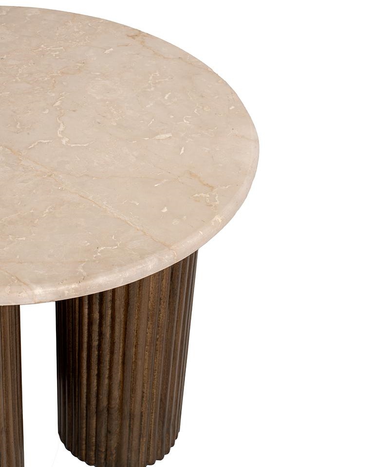 MaMaison stolik RAGNO marmur / drewno - obrazek 3