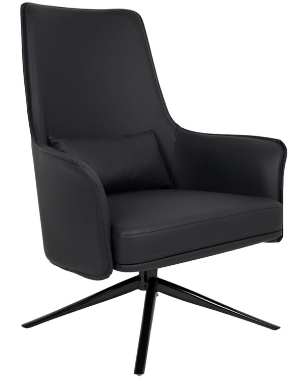 Fotel VICTOR czarny - PU, metal