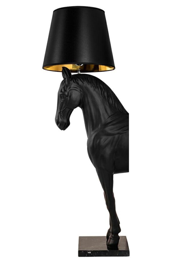 MOOSEE lampa podłogowa KOŃ HORSE STAND    S czarna - włókno szklane