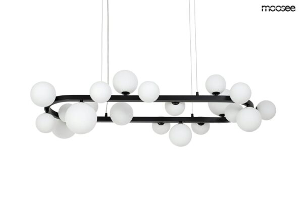 MOOSEE lampa wisząca ALURE OVAL 120       czarna/mleczna