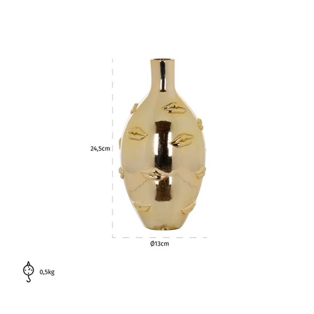 RICHMOND wazon KISSES L złoty - obrazek 2