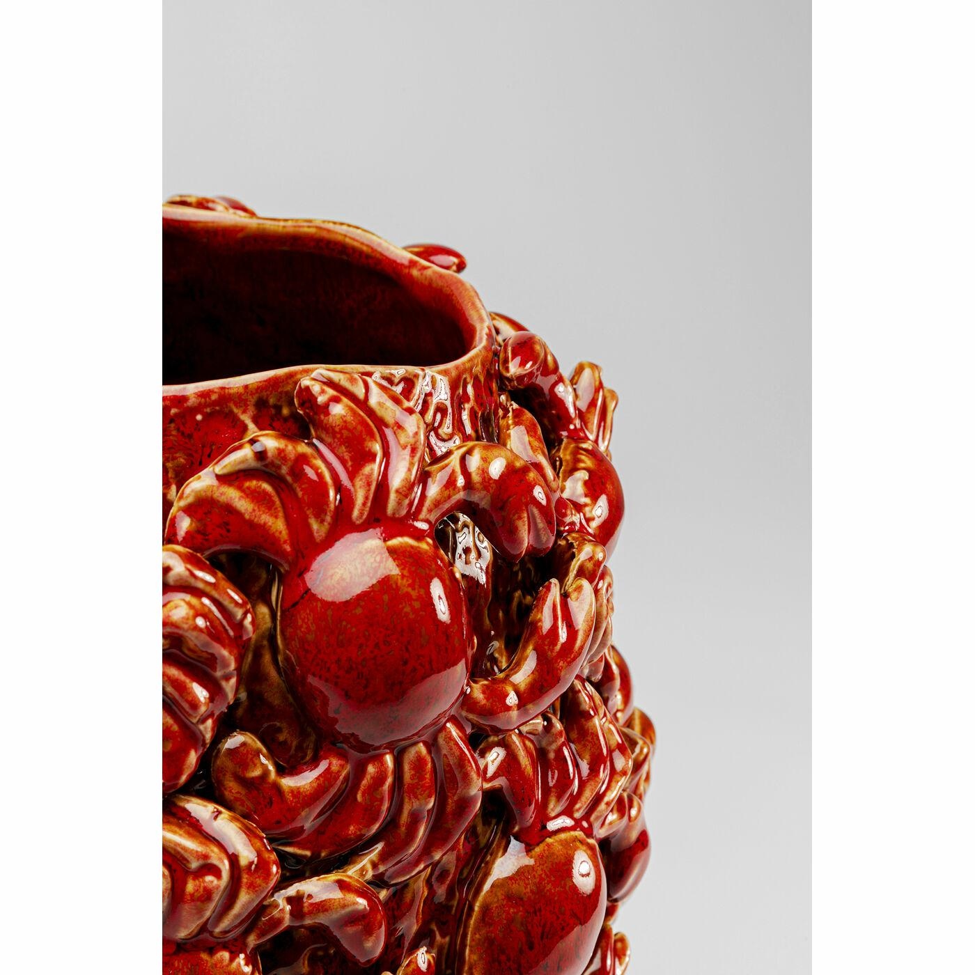 KARE wazon dekoracyjny CRABS 39 cm czerwony - obrazek 3