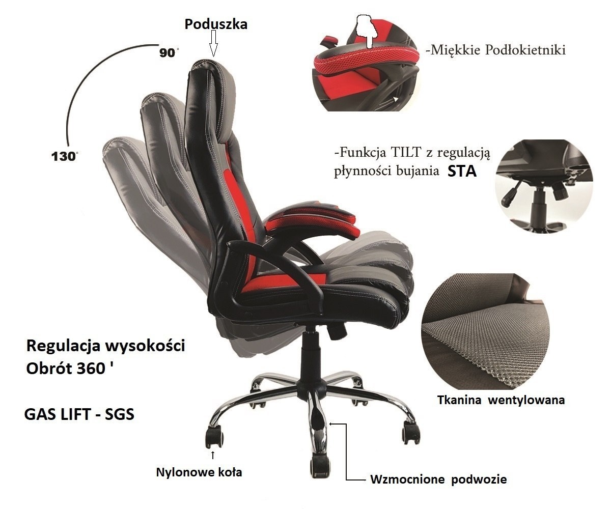 .Fotel obrotowy do biurka CARRERA M ALCANTARA DARK GREEN - obrazek 3