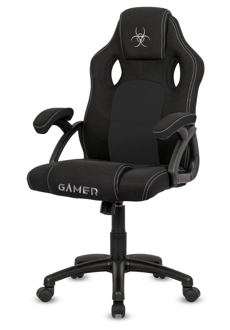 Fotel obrotowy do biurka CARRERA M BLACK FABRIC - obrazek 4