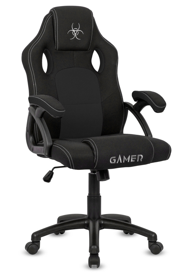 Fotel obrotowy do biurka CARRERA M BLACK FABRIC - obrazek 3