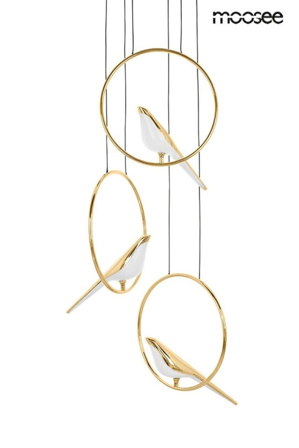 MOOSEE lampa wisząca BIRD DISC złota