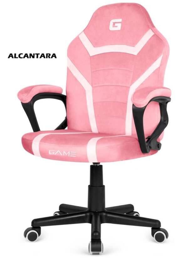 Fotel obrotowy do biurka MARIO ALCANTARA PINK + WHITE