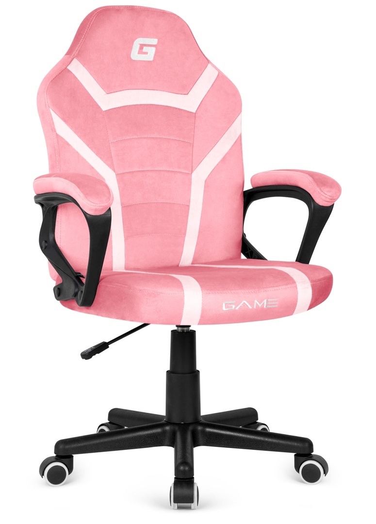 Fotel obrotowy do biurka MARIO ALCANTARA PINK + WHITE - obrazek 3