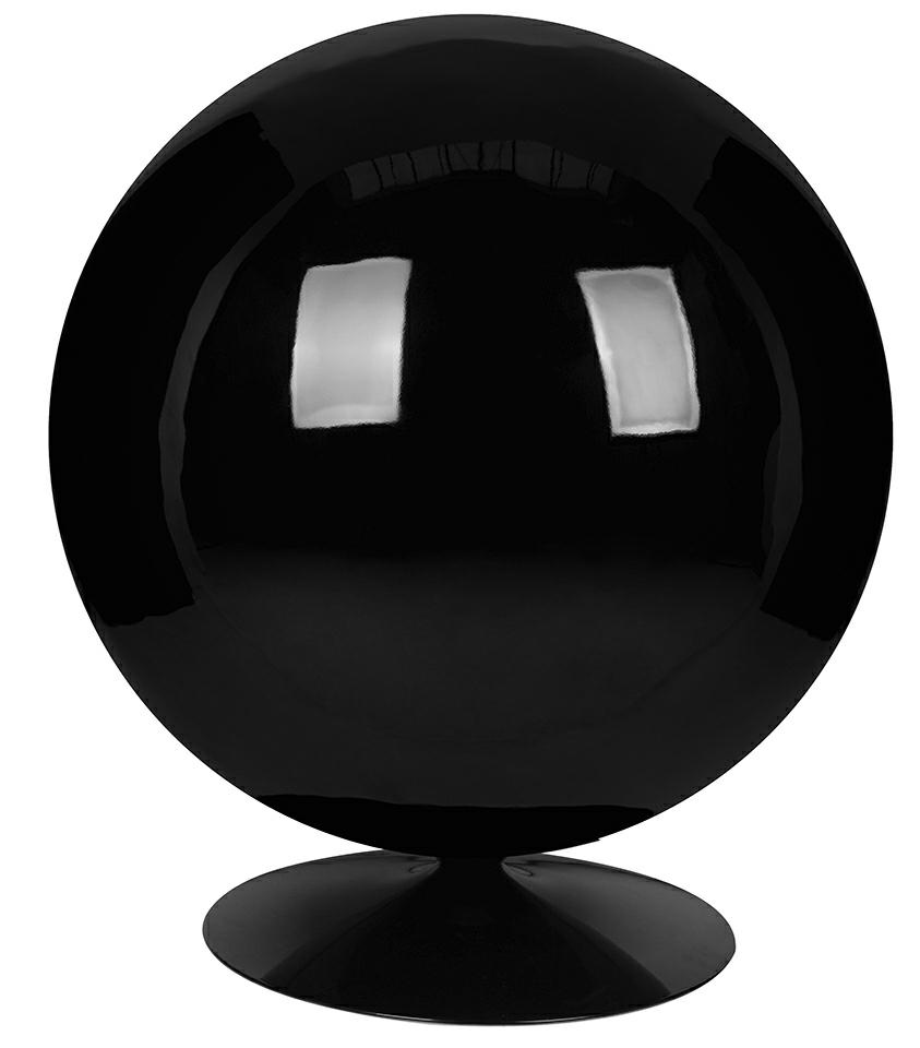 Fotel BALL BLACK czarny - włókno szklane, metal - obrazek 3