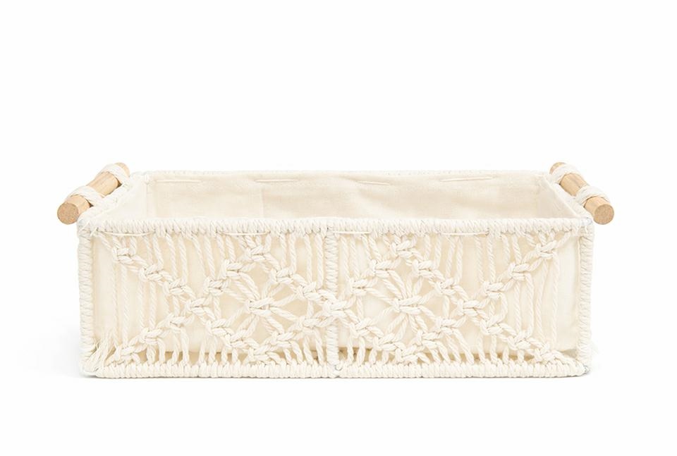 Koszyk dekoracyjny SHP BOHO beżowy