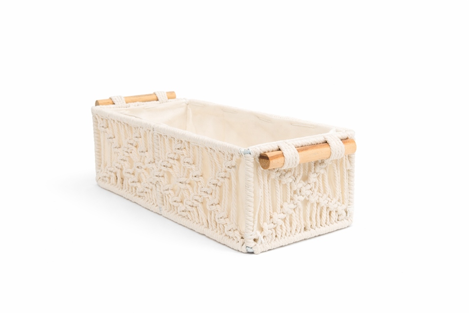 Koszyk dekoracyjny SHP BOHO beżowy - obrazek 2