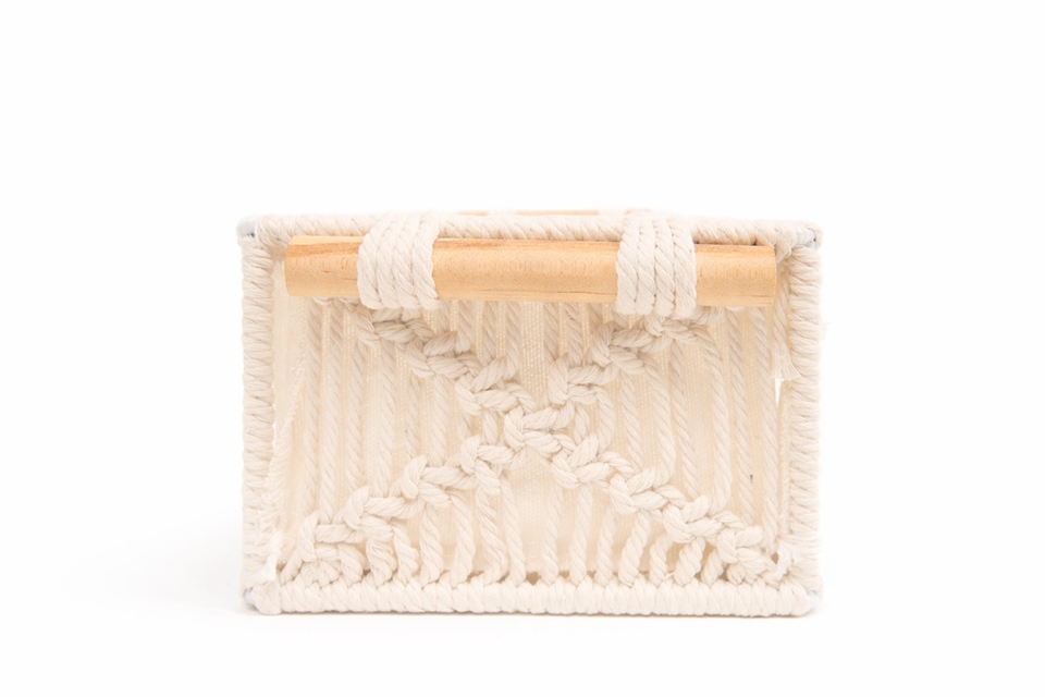 Koszyk dekoracyjny SHP BOHO beżowy - obrazek 3