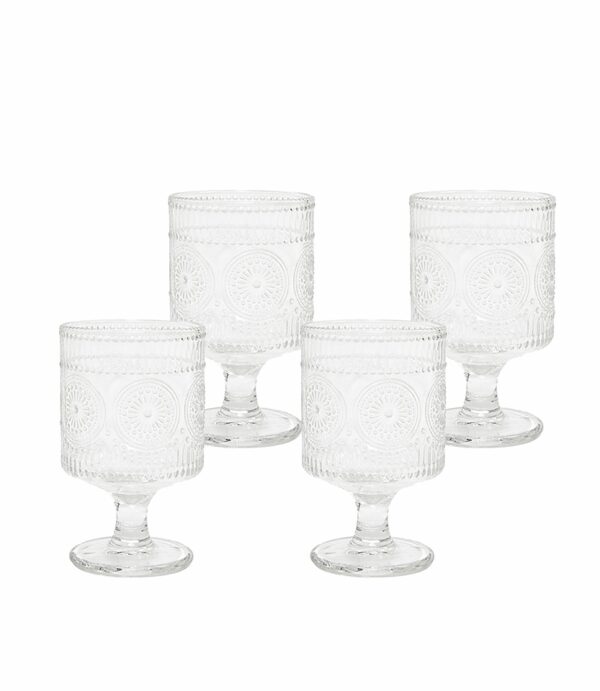 Zestaw 4 szklanek SHP FLORES transparentny