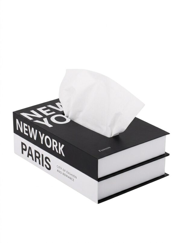 Pojemnik na chusteczki SHP BOOKER biały / czarny