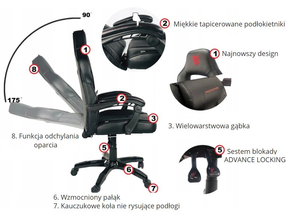 Fotel obrotowy do biurka TITAN GREEN ALCANTARA BASIC - obrazek 4