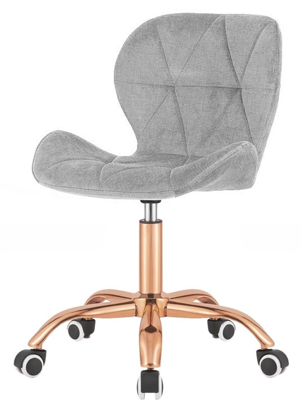 Krzesło obrotowe VASTO OFFICE FABRIC GREY ROSE GOLD