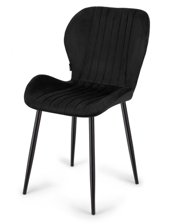 Krzesło tapicerowane MONTI VELVET BLACK
