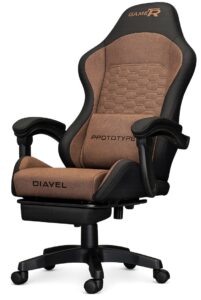 Fotel obrotowy gamingowy DIAVEL PRO FABRIC BROWN XL