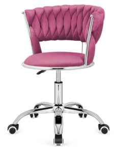 Krzesło obrotowe warkocz TRECCIA OFFICE PURPLE VELVET