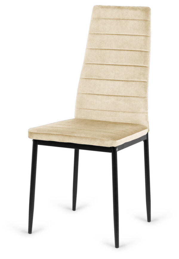 Krzesło tapicerowane VALVA LINE VELVET BEIGE
