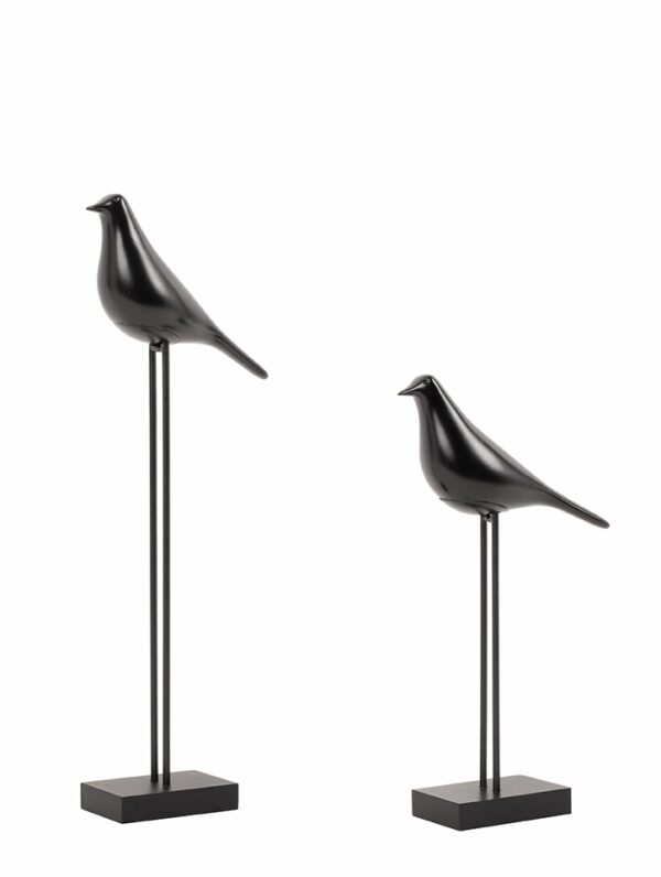 Zestaw 2 dekoracji SHP BIRDY czarna