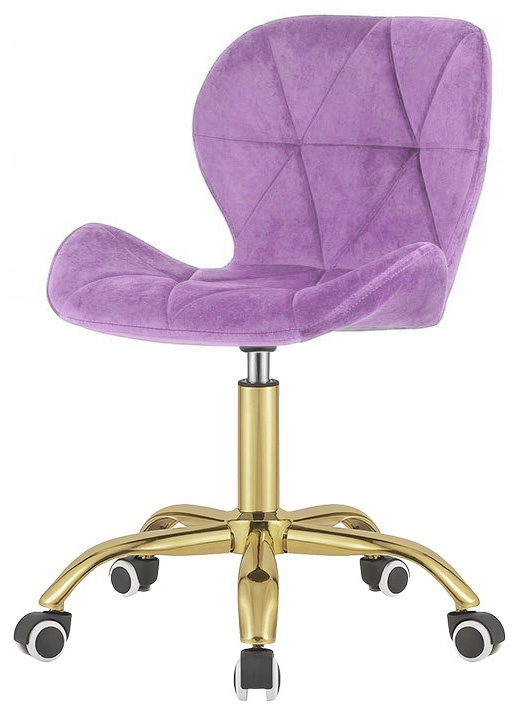 Krzesło obrotowe VASTO OFFICE VELVET VIOLET GOLD