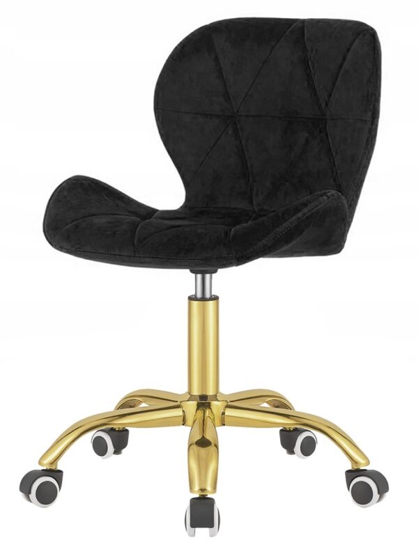 Krzesło obrotowe VASTO OFFICE VELVET BLACK GOLD