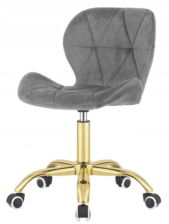 Krzesło obrotowe VASTO OFFICE VELVET DARK GREY GOLD