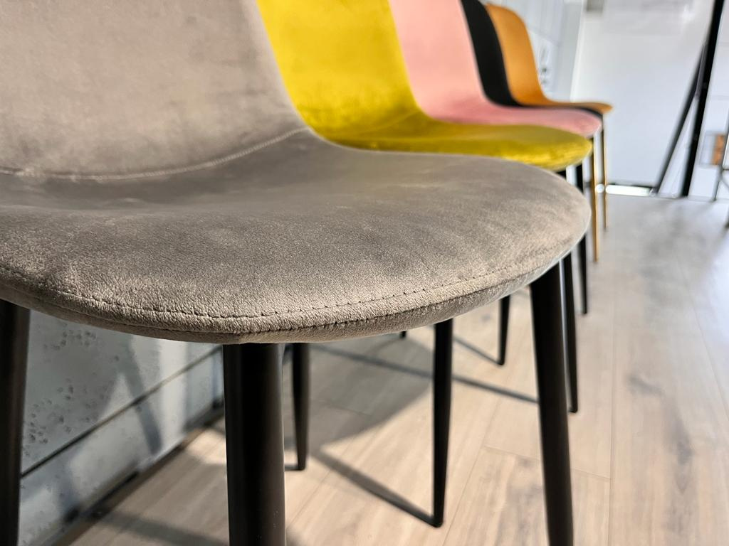 Krzesło tapicerowane GIULIA VELVET GREY - obrazek 4