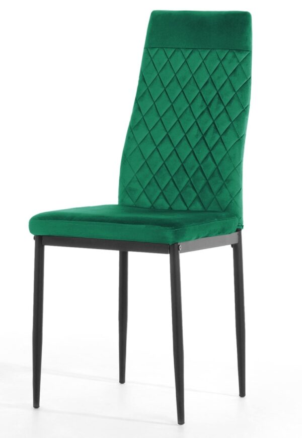 Krzesło tapicerowane VALVA CARO VELVET GREEN